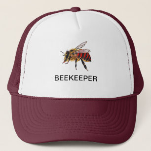 BEEKEEPER BEE LOGO. PERSONALIZE WITH NAME / APIARY TRUCKER HAT