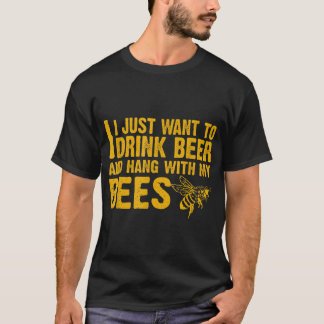 Beekeeper Beekeeping Drink Beer T-Shirt