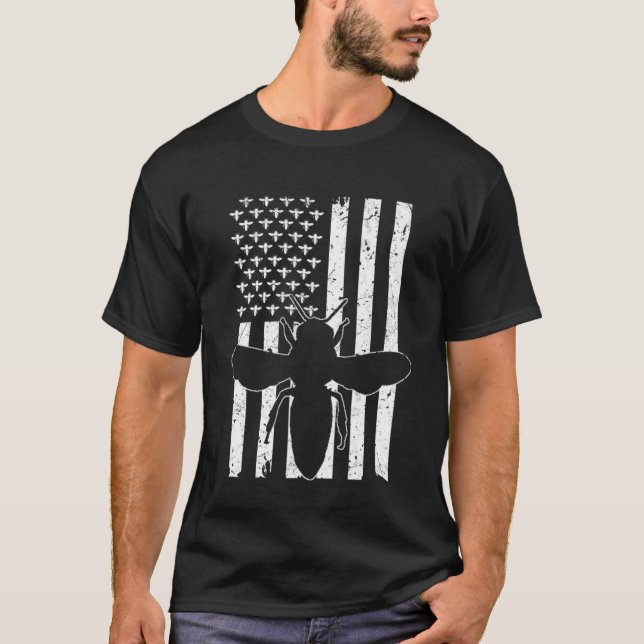 Beekeeper Beekeeping USA T-Shirt (Front)