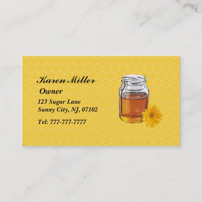 Beekeeper business cards (Front)