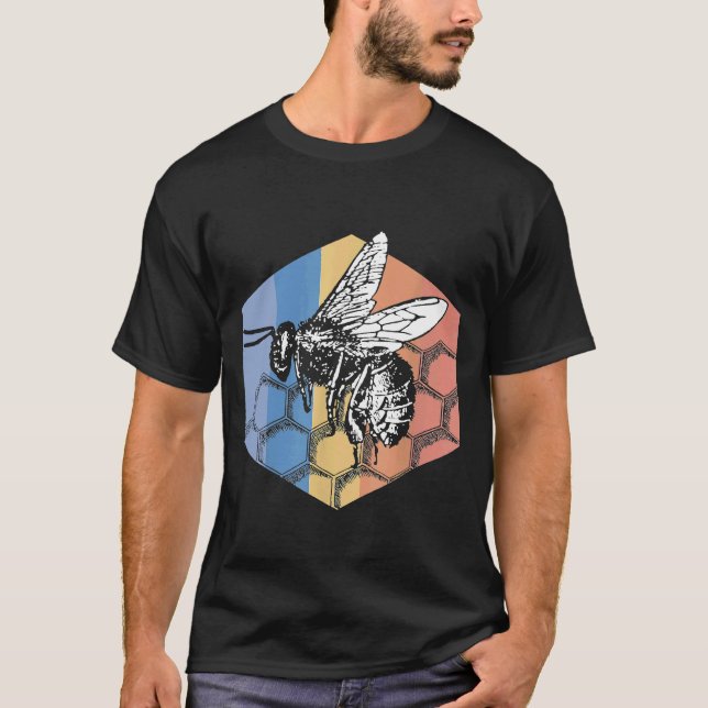 Beekeeper Climate Change Earth Day Bee T-Shirt (Front)