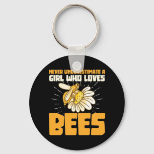 Beekeeper Gift A Girl Who Loves Bees Keychain