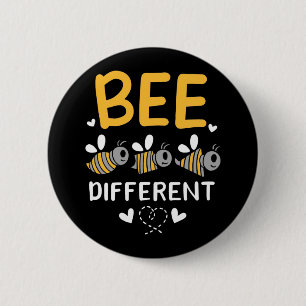 Beekeeper Gift Bee Different 2 Inch Round Button