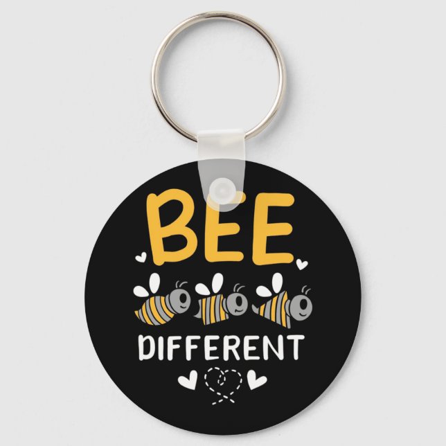 Beekeeper Gift | Bee Different Keychain (Front)