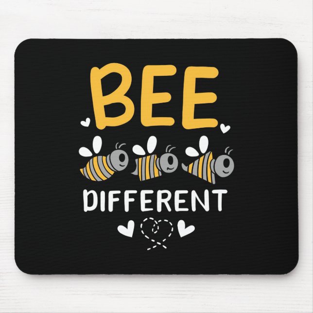 Beekeeper Gift | Bee Different Mouse Pad (Front)