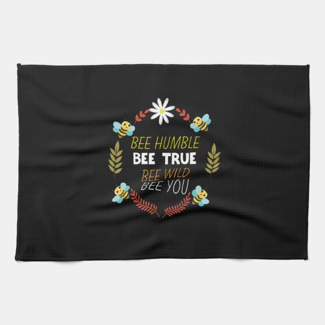 Beekeeper Gift | Bee Humble Bee True Kitchen Towel (Horizontal)