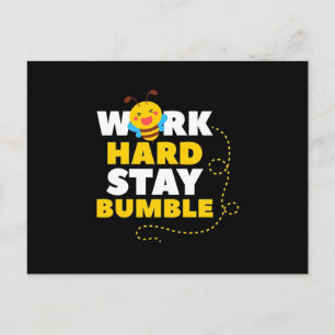 Beekeeper Gift Bee Work Hard Stay Bumble Postcard