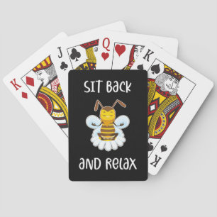 Beekeeper Gift Bee Yoga Sit Back And Relax Playing Cards