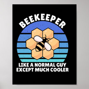 Beekeeper Gift   Beekeeper Retro Vintage Poster