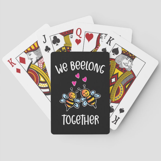 Beekeeper Gift | Beekeeper We Beelong Together Playing Cards (Back)