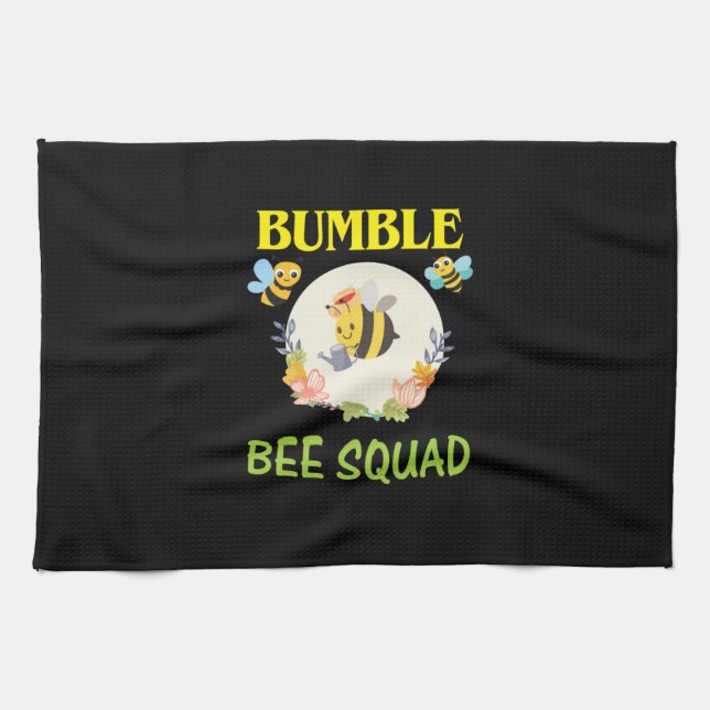 Beekeeper Gift | Bumble Bee Squad Kitchen Towel (Horizontal)
