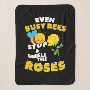 Beekeeper Gift Even Busy Bees Sherpa Blanket