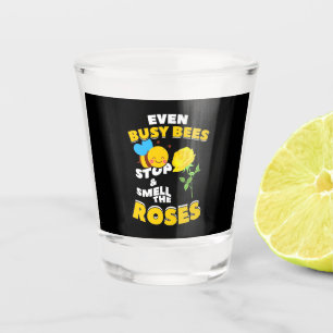 Beekeeper Gift   Even Busy Bees Shot Glass
