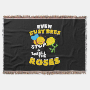 Beekeeper Gift Even Busy Bees Throw Blanket