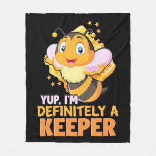 Beekeeper Gift I Am Definitely A Bee Keeper Fleece Blanket