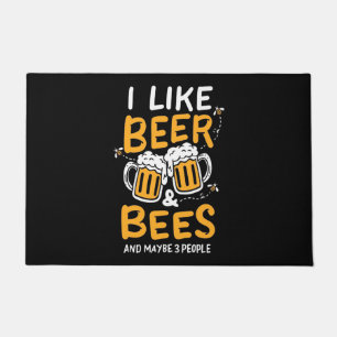 Beekeeper Gift I Like Beer And Bees Doormat