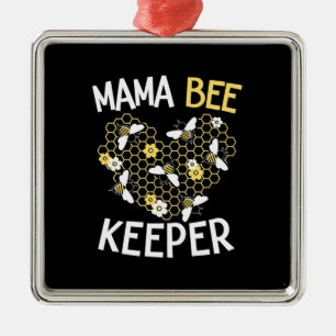 Beekeeper Gift Mama Bee Keeper Metal Ornament