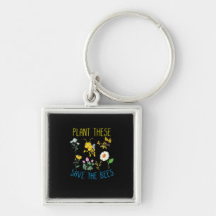 Beekeeper Gift Plant These Save The Bees Keychain