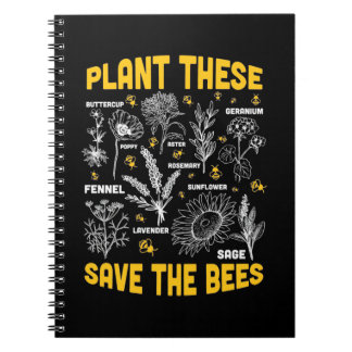 Beekeeper Gift | Plant These Save The Bees Notebook