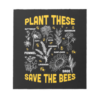 Beekeeper Gift | Plant These Save The Bees Notepad