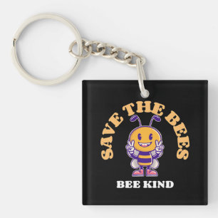 Beekeeper Gift Save The Bees Be Kind Keychain