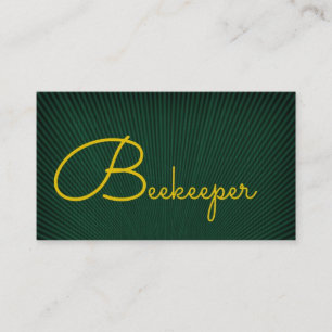 Beekeeper Green and Gold Business Card