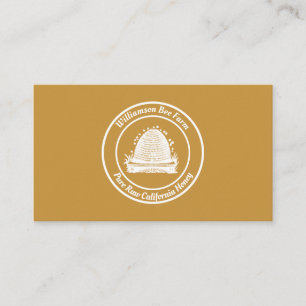 BeeKeeper Honey Apairist Vintage Hive White Design Business Card