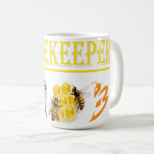 Beekeeper – If I run, you run – Bee – Beekeeping Coffee Mug (Front Right)