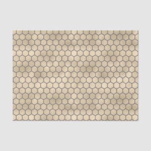 Beekeeper Iridescent Golden Honeycomb Pattern Tissue Paper