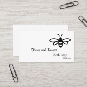 Beekeeper Line Art Bee Business Card