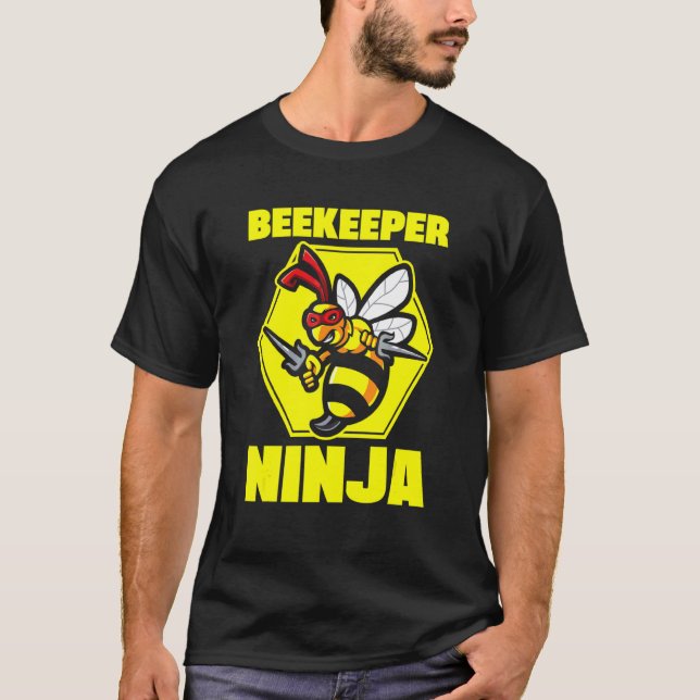 Beekeeper Ninja Beekeeping Honeybee T-Shirt (Front)