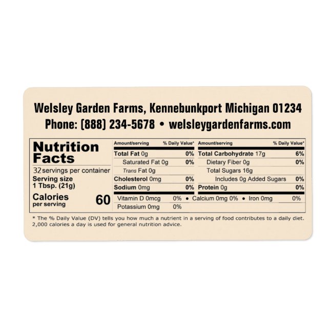 Beekeeper Nom Honey Nutrition Facts Antique Blanc (Devant)