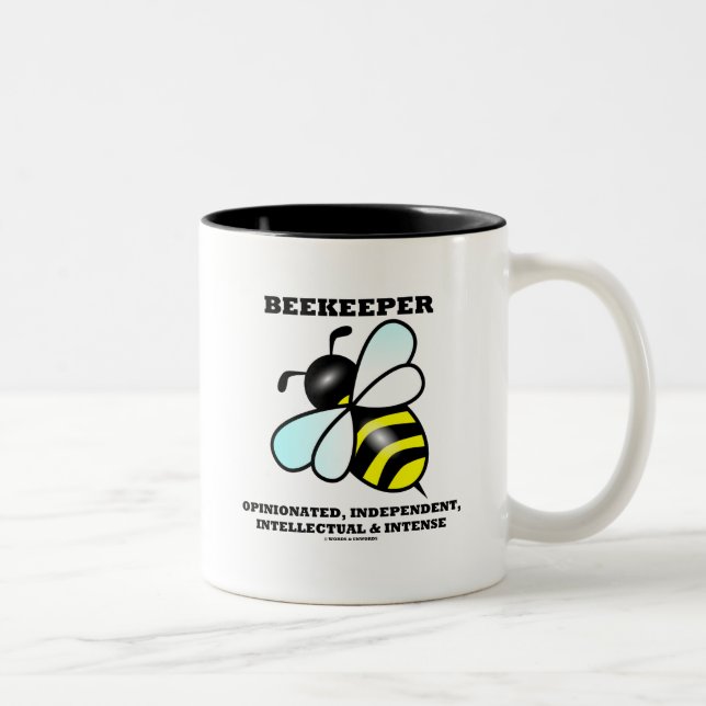 Beekeeper Opinionated Independent Intellectual Two-Tone Coffee Mug (Right)