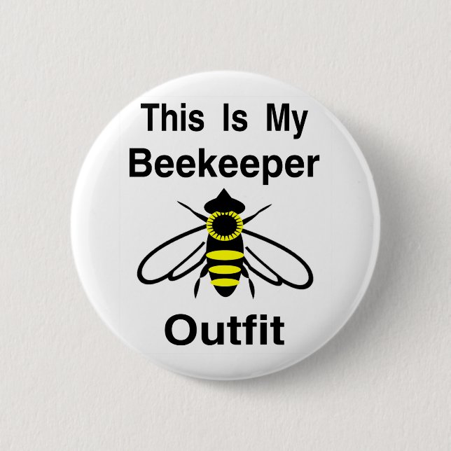 Beekeeper Outfit 2 Inch Round Button (Front)