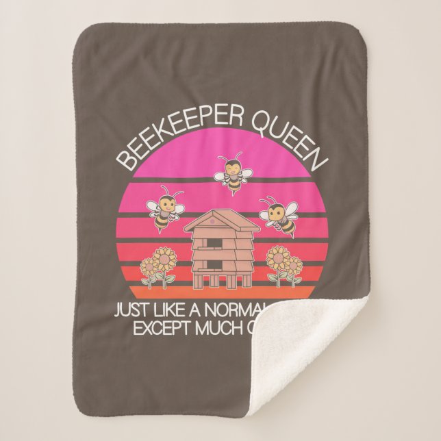 Beekeeper Queen Sherpa Blanket (Front)
