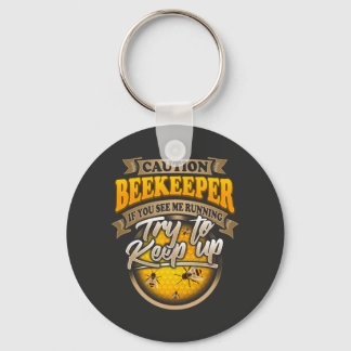 Beekeeper TRY TO KEEP UP Keychain
