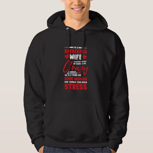 Beekeeper Wife Girlfriend Design for Bee Lover Bee Hoodie (Front)