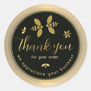 Beekeepers Honeybee Thank You for Your Order Label