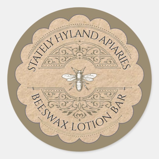 Beekeeper's Vintage Lotion Bar Product Label (Front)