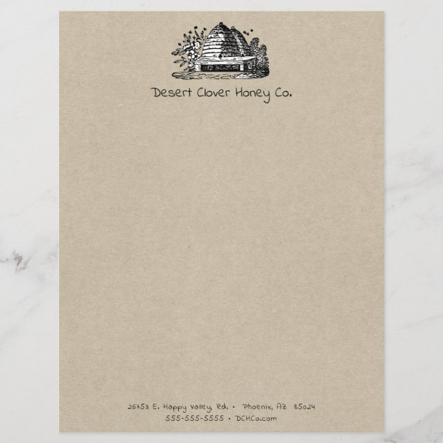 Beekeeping Apiary Fresh Honey Business Stationery (Front)
