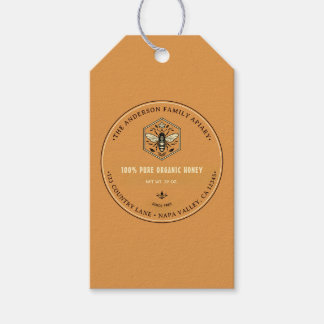 Beekeeping Apiary Logo Design Honey  Gift Tags