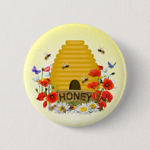 Beekeeping badge 2 inch round button