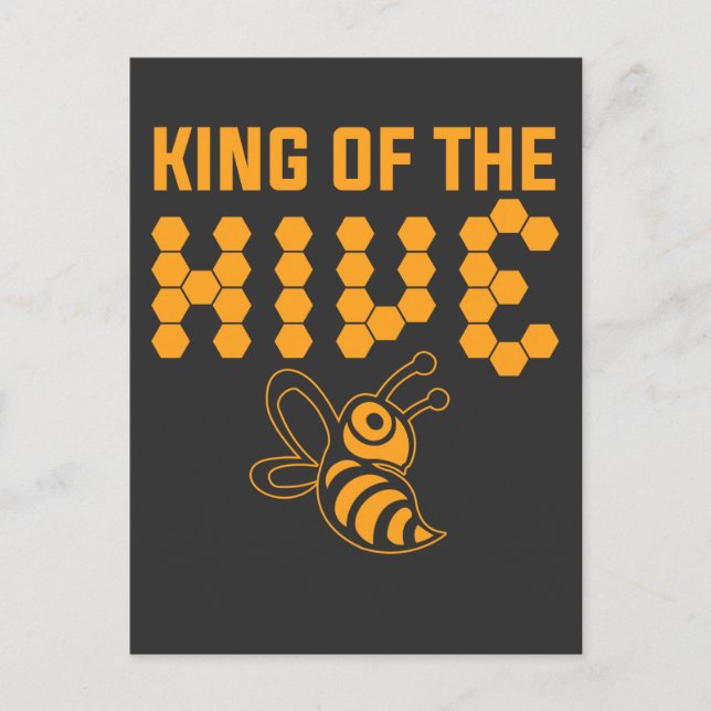 Beekeeping King Of The Hive Beekeeper Honeycomb Postcard (Front)