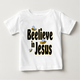 Beelieve in Jesus Black Baby T-Shirt