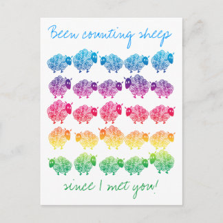 Been counting sheep since I met you! Postcard