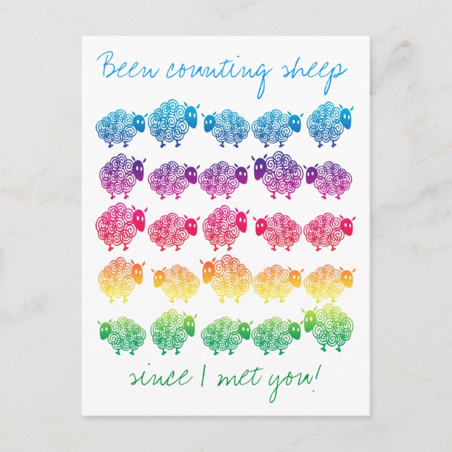 Been counting sheep since I met you! Postcard (Front)