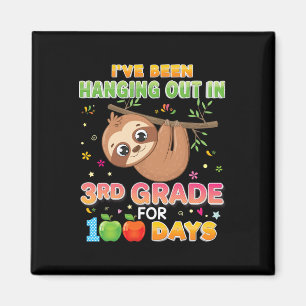 Been Hanging Out In 3rd Grade For 100 Days Sloth 1 Magnet