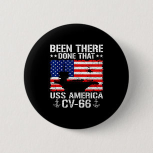 Been there done that uss america cv-66 aircraft 2 inch round button
