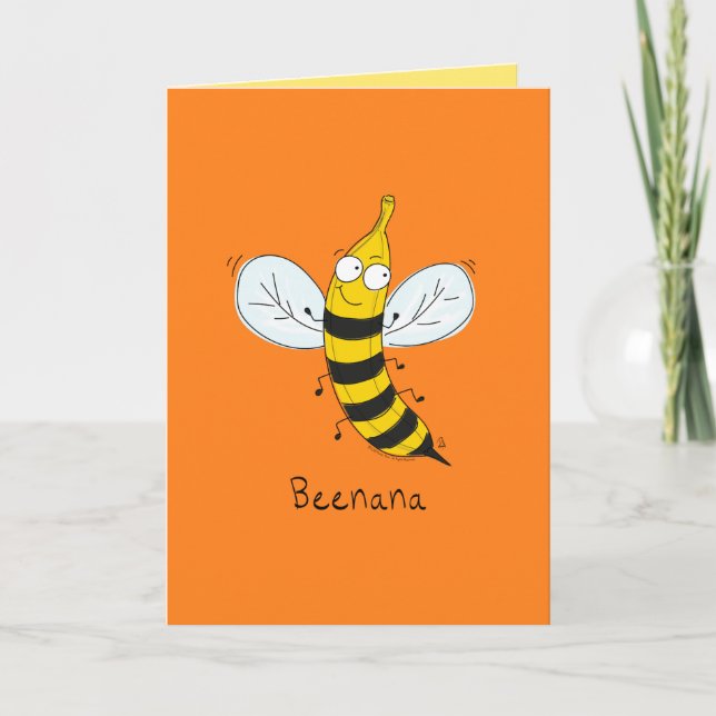 Beenana - Funny Bee Banana Greeting Card (Front)
