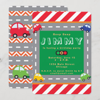Beep! Beep! Birthday Party Invitation